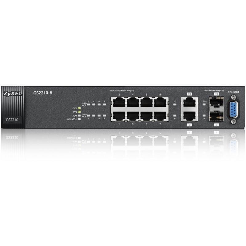 Zyxel gs2210-8 8-port gbe l2 switch...