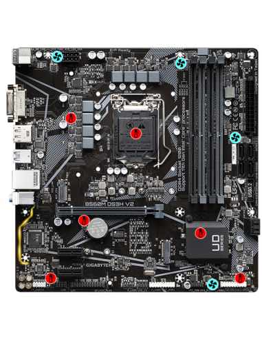 Placa de baza gigabyte b560m ds3h v2...