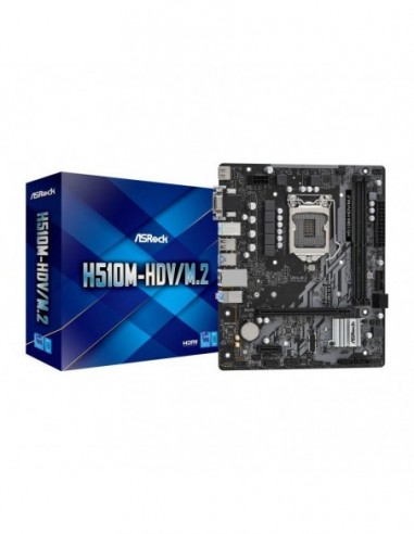 Placa de baza asrock h510m-hdv/m.2 d4...