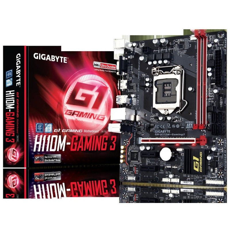 Placa de baza gigabyte h110m-gaming 3...