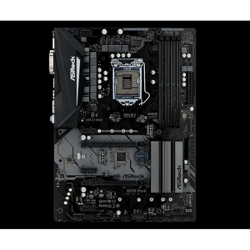 Placa de baza asrock h370 pro4 4 x...