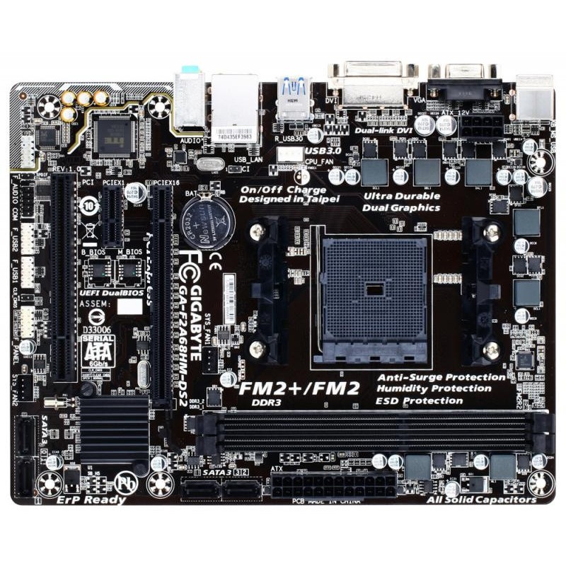 Placa de baza gigabyte socket fm2+...