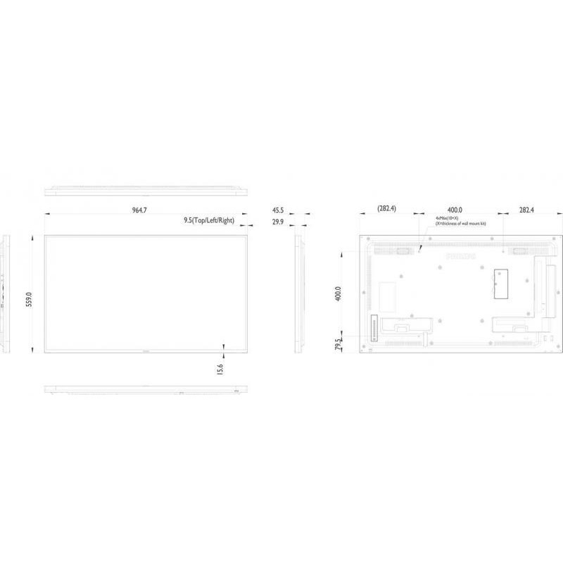 Monitor signage 43 philips 43bdl4050d...