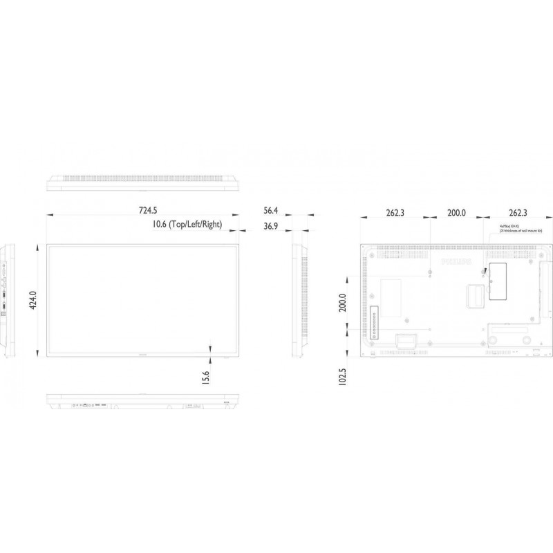 Monitor signage 32 philips 32bdl4050d...