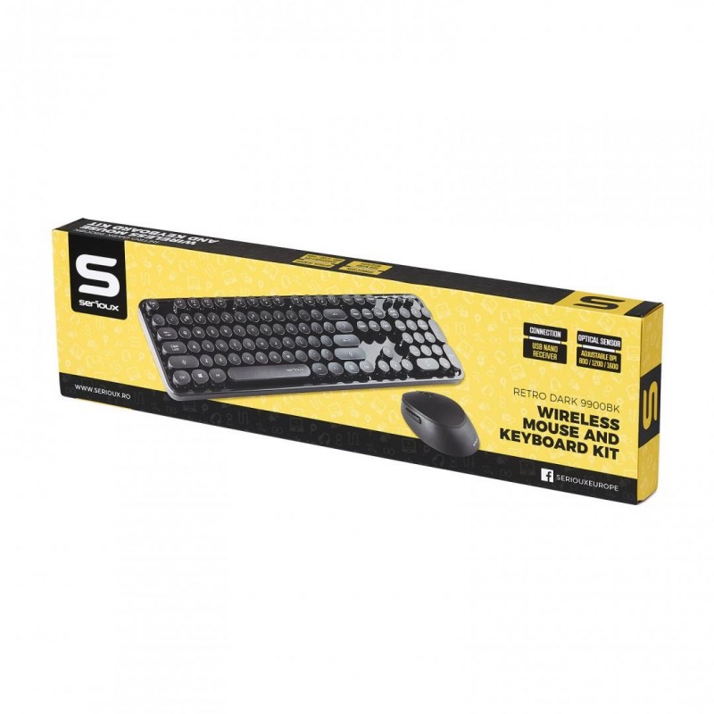 Kit tastatura + mouse serioux retro...